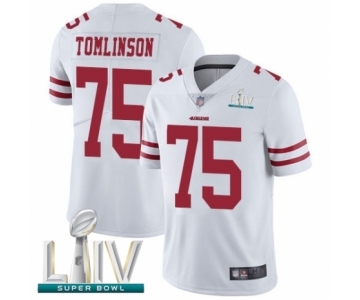 Men's San Francisco 49ers #75 Laken Tomlinson White Vapor Untouchable Limited Player Super Bowl LIV Bound Football Jersey