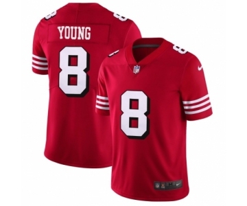 Men's San Francisco 49ers #8 Steve Young Limited Red Rush Vapor Untouchable Football Jerseys