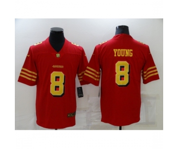 Men's San Francisco 49ers #8 Steve Young Red Gold Untouchable Limited Jersey