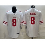 Men's San Francisco 49ers #8 Steve Young White 2017 Vapor Untouchable Stitched NFL Nike Limited Jersey