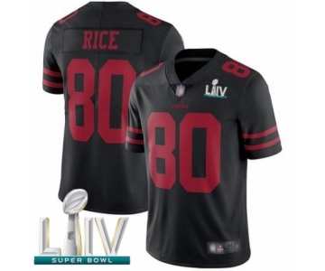 Men's San Francisco 49ers #80 Jerry Rice Black Alternate Vapor Untouchable Limited Player Super Bowl LIV Bound Football Jersey