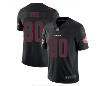 Men's San Francisco 49ers #80 Jerry Rice Black Impact Limited Stitched Jersey