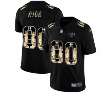 Men's San Francisco 49ers #80 Jerry Rice Limited Black Statue of Liberty Football Jersey