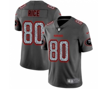 Men's San Francisco 49ers #80 Jerry Rice Limited Gray Static Fashion Limited Football Jersey