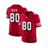 Men's San Francisco 49ers #80 Jerry Rice Limited Red Rush Vapor Untouchable Football Jerseys