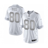 Men's San Francisco 49ers #80 Jerry Rice Limited White Platinum Football Jersey