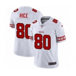 Men's San Francisco 49ers #80 Jerry Rice White Team Logo Cool Edition Jersey