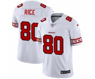 Men's San Francisco 49ers #80 Jerry Rice White Team Logo Cool Edition Jersey