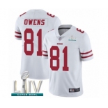 Men's San Francisco 49ers #81 Terrell Owens White Vapor Untouchable Limited Player Super Bowl LIV Bound Football Jersey