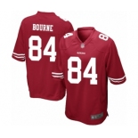 Men's San Francisco 49ers #84 Kendrick Bourne Game Red Team Color Football Jersey