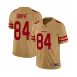 Men's San Francisco 49ers #84 Kendrick Bourne Limited Gold Inverted Legend Football Jersey