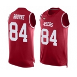 Men's San Francisco 49ers #84 Kendrick Bourne Limited Red Player Name & Number Tank Top Football Jersey