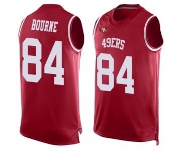 Men's San Francisco 49ers #84 Kendrick Bourne Limited Red Player Name & Number Tank Top Football Jersey