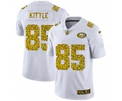 Men's San Francisco 49ers #85 George Kittle 2020 White Leopard Print Fashion Limited Stitched Jersey