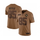 Men's San Francisco 49ers #85 George Kittle 2023 Brown Salute To Service Limited Football Stitched Jersey