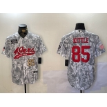 Men's San Francisco 49ers #85 George Kittle Arctic Camo 2024 Salute to Service Stitched Baseball Jerseys