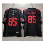 Men's San Francisco 49ers #85 George Kittle Black 2023 F.U.S.E. Vapor Untouchable Limited Stitched Football Jersey