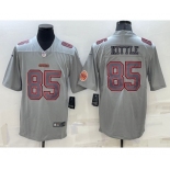 Men's San Francisco 49ers #85 George Kittle LOGO Grey Atmosphere Fashion 2022 Vapor Untouchable Stitched Limited Jersey