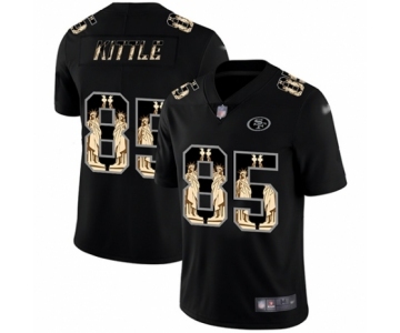 Men's San Francisco 49ers #85 George Kittle Limited Black Statue of Liberty Football Jersey