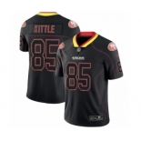 Men's San Francisco 49ers #85 George Kittle Limited Lights Out Black Rush Football Jersey