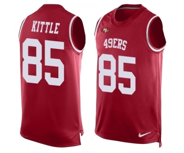 Men's San Francisco 49ers #85 George Kittle Limited Red Player Name & Number Tank Top Football Jersey