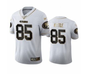 Men's San Francisco 49ers #85 George Kittle Limited White Golden Edition Football Jersey