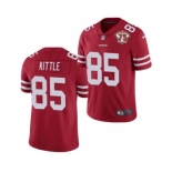 Men's San Francisco 49ers #85 George Kittle Red 2021 75th Anniversary Vapor Untouchable Limited Stitched Football Jersey