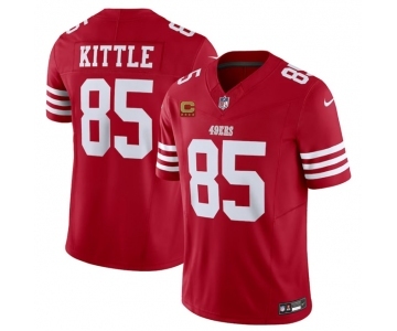 Men's San Francisco 49ers #85 George Kittle Red 2023 F.U.S.E. With 1-Star C Patch Vapor Untouchable Limited Football Stitched Jersey