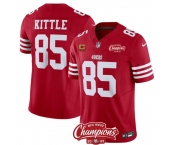 Men's San Francisco 49ers #85 George Kittle Red 2023 F.U.S.E. With 4-star C Ptach And NFC West Champions Patch Football Stitched Jersey