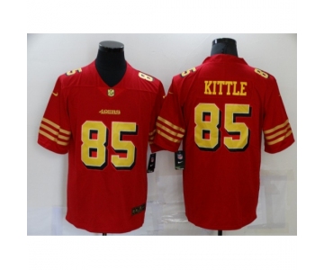 Men's San Francisco 49ers #85 George Kittle Red Gold Untouchable Limited Jersey