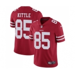 Men's San Francisco 49ers #85 George Kittle Red Team Color Vapor Untouchable Limited Player Football Jersey