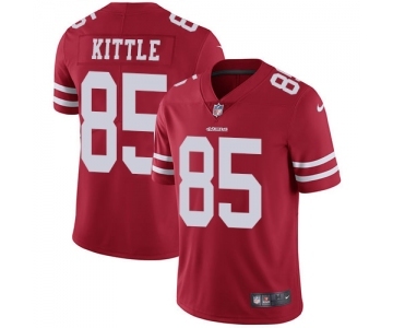 Men's San Francisco 49ers #85 George Kittle Red Team Color Vapor Untouchable Limited Player Football Jersey