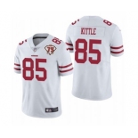 Men's San Francisco 49ers #85 George Kittle White 2021 75th Anniversary Vapor Untouchable Limited Stitched Football Jersey