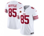 Men's San Francisco 49ers #85 George Kittle White 2023 F.U.S.E. With 1-Star C Patch Vapor Untouchable Limited Football Stitched Jersey