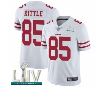 Men's San Francisco 49ers #85 George Kittle White Vapor Untouchable Limited Player Super Bowl LIV Bound Football Jersey