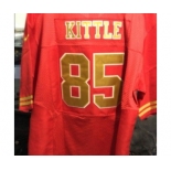 Men's San Francisco 49ers #85 George Kittle red gold Jersey