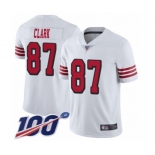 Men's San Francisco 49ers #87 Dwight Clark Limited White Rush Vapor Untouchable 100th Season Football Jersey