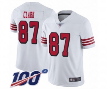 Men's San Francisco 49ers #87 Dwight Clark Limited White Rush Vapor Untouchable 100th Season Football Jersey