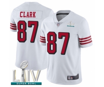 Men's San Francisco 49ers #87 Dwight Clark Limited White Rush Vapor Untouchable Super Bowl LIV Bound Football Jersey