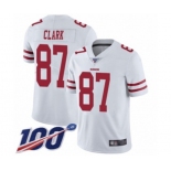 Men's San Francisco 49ers #87 Dwight Clark White Vapor Untouchable Limited Player 100th Season Football Jersey