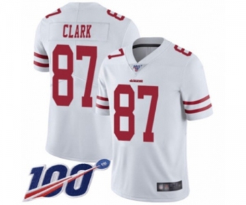 Men's San Francisco 49ers #87 Dwight Clark White Vapor Untouchable Limited Player 100th Season Football Jersey