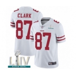 Men's San Francisco 49ers #87 Dwight Clark White Vapor Untouchable Limited Player Super Bowl LIV Bound Football Jersey