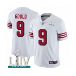 Men's San Francisco 49ers #9 Robbie Gould Limited White Rush Vapor Untouchable Super Bowl LIV Bound Football Jersey