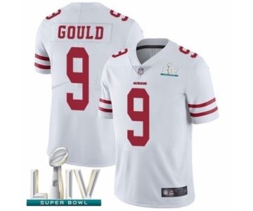 Men's San Francisco 49ers #9 Robbie Gould White Vapor Untouchable Limited Player Super Bowl LIV Bound Football Jersey