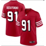 Men's San Francisco 49ers #91 Sam Okuayinonu Red Vapor Untouchable Limited Stitched Football Jerseys