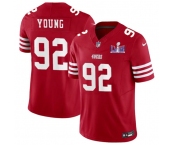 Men's San Francisco 49ers #92 Chase Young Red 2024 F.U.S.E. Super Bowl LVIII Patch Vapor Untouchable Limited Football Stitched Jersey