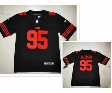 Men's San Francisco 49ers #95 Drake Jackson 2022 Black Vapor Untouchable Stitched Jersey