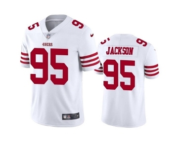 Men's San Francisco 49ers #95 Drake Jackson 2022 White Vapor Untouchable Stitched Football Jersey