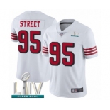 Men's San Francisco 49ers #95 Kentavius Street Limited White Rush Vapor Untouchable Super Bowl LIV Bound Football Jersey