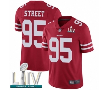 Men's San Francisco 49ers #95 Kentavius Street Red Team Color Vapor Untouchable Limited Player Super Bowl LIV Bound Football Jersey